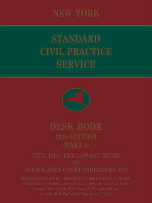 cover image of New York Standard Civil Practice Service Deskbook